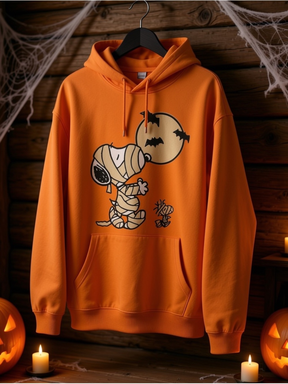 🆕PEANUTS SNOOPY & WOODSTOCK MUMMY HALLOWEEN🎃 HOODIE / UNISEX